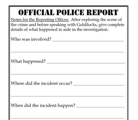 Top 10 Samples Of Police Report Templates Word And Pdf Word Excel