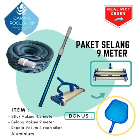 Jual Paket Vacum Kolam Renang Selang M Bonus Jaring Daun