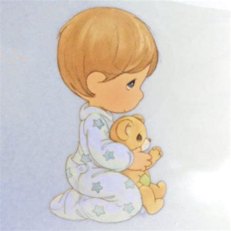 Iron On Aplique Precious Moments Baby Boy Praying Aplique Etsy