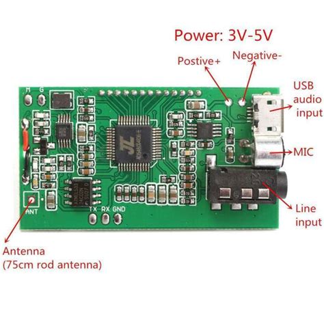 Jual Dsp Pll Mhz Digital Microphone Stereo Fm Transmitter Module