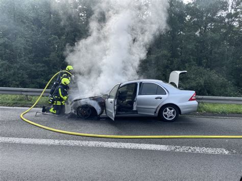 PKW Brand Auf Der Autobahn Einsatzbericht Schwelm