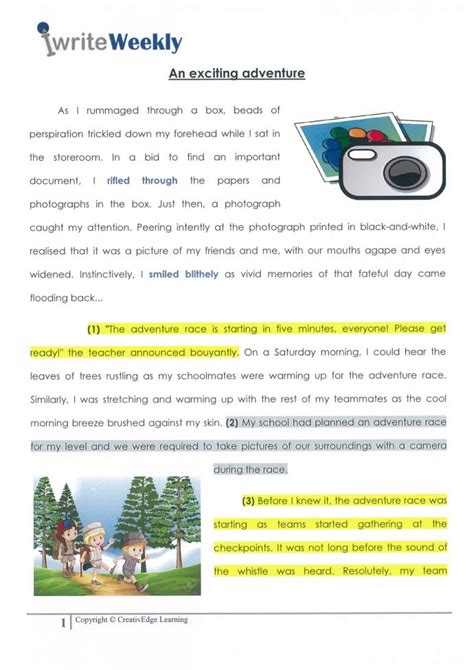 Learn How To Write With A Psle Model Composition Creativedge Learning