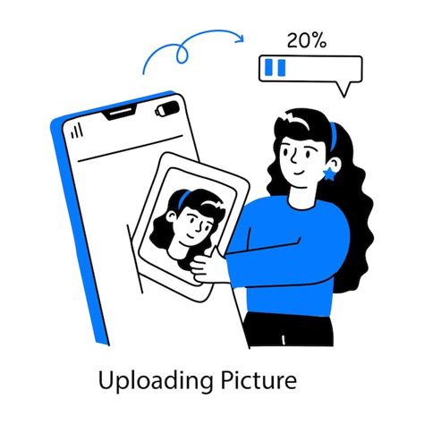 Premium Vector Latest Doodle Mini Illustration Of Uploading Picture