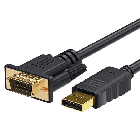 Displayport Dp To Vga สายเคเบิลชายชาย Display Port To Vga การเชื่อมต่อ