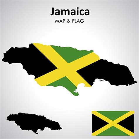 Bandeira Da Jamaica E Arquivo Vetorial De Bandeira De Mapa De Design De