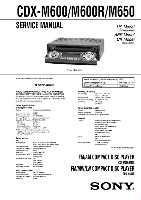 Diagram Sony Cdx M Wiring Diagram Mydiagram Online