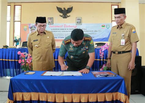 Bentuk Karakter Siswa Pemprov Jambi Adakan Mou Dengan Korem Garuda