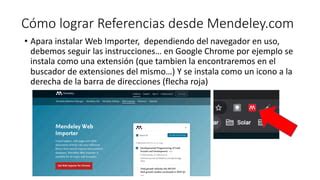 Citas Automaticas Y Gestionadas Con Mendeley Y Word PPT