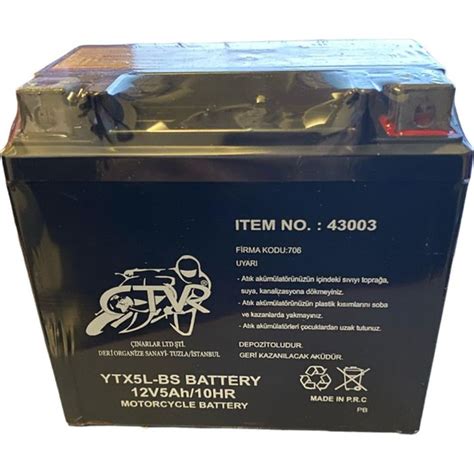 Motoversal YTX5L-BS 12V5AH/10HR Motosiklet Aküsü Jelli Dik Fiyatı