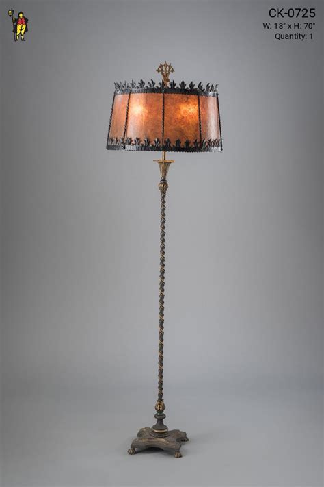 Gothic Floorlamp W Amber Mica Lampshade Floor Lamps Collection