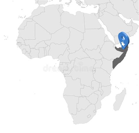 Mapa De Localização Da Somália No Mapa Da áfrica 3d República Da