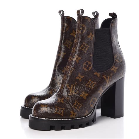 Louis Vuitton Patent Monogram Star Trail Ankle Boots