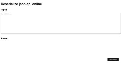 Deserialize Json Api Online Forked Codesandbox