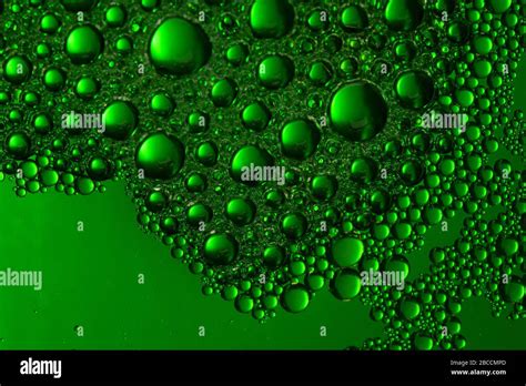 Abstract Green Water Bubbles Background Stock Photo Alamy