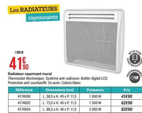 Promo Radiateur Rayonnant Mural Chez Bricorama Icatalogue Fr