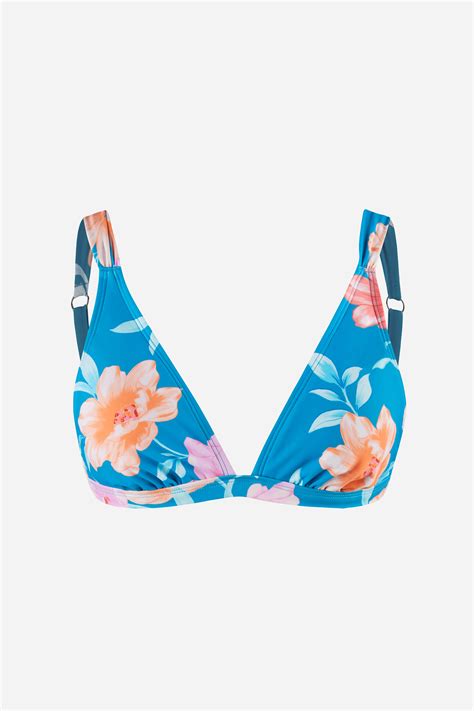 Faded Mykonos Blooming Triangle Bikini Top