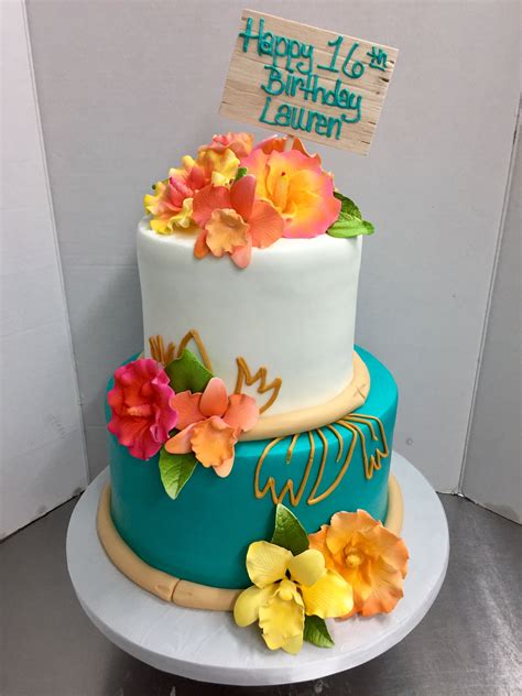 Hawaiian Birthday Cakes Tropical Birthday Cake Hawaiian Birthday