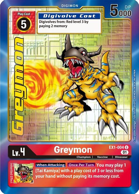 Greymon Classic Collection EX 01 Digimon CardTrader