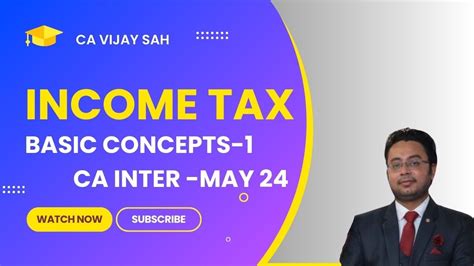 L 1 Basics Of Taxation And Tax Rates CA Intermediate May 2024