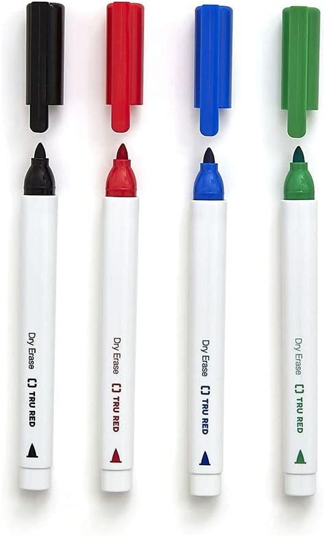 Tru Red Pen Dry Erase Markers Fine Tip Assorted Pack Walmart