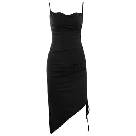 Vestido Ajustado De Color Sólido Con Cuello En V Sexy Para Mujer Vestido Con Tirantes Con