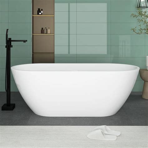 Bossicavelly X Freestanding Soaking Plastic Acrylic Bathtub Wayfair