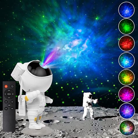 Star Projector Galaxy Night Light Astronaut Starry Nebula Ceiling Led