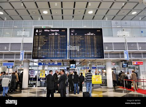 Departure Hall, Terminal 1, Airport MUC 2, Munich, Bavaria, Germany ...