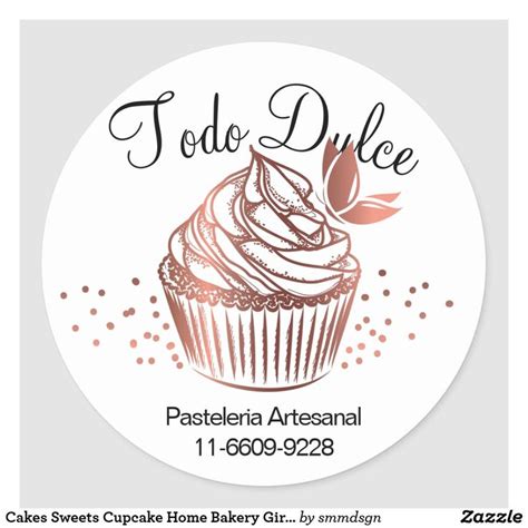 Crea Desde Cero Tu Calcoman A Zazzle Logotipo De Cupcakes