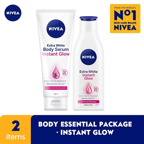 NIVEA Body Lotion Body Serum Extra White Instant Glow Shopee Indonesia