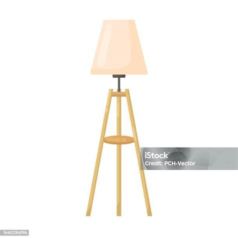 Tripod Lantai Lampu Gantung Perlengkapan Lampu Dan Ilustrasi Kartun