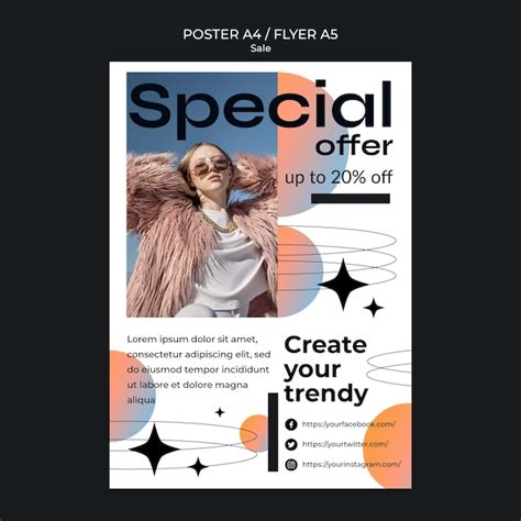 Plantilla De P Ster Vertical De Venta De Moda Archivo Psd Gratis