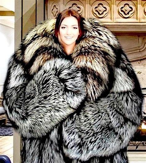 Fox Fur Coat Fur Coats Fur Coat Fashion Boho Chic Silver Fox