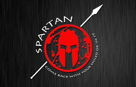Обои Logo Spartan Helmet Spear Shiled картинки на рабочий стол