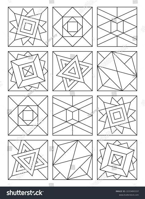 Zentangle Art Easy Depicts Patterns Stock Vector Royalty Free