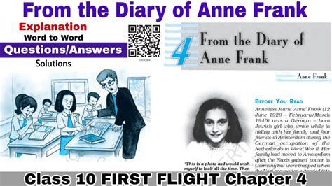 From The Diary Of Anne Frank Questions Answers Class 10 First Flight Chapter 4 Symbolic