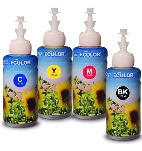 Kit Tinta Ecotank 4 Botellas 120ml Genérica Para Epson Cmyk Mercado Libre