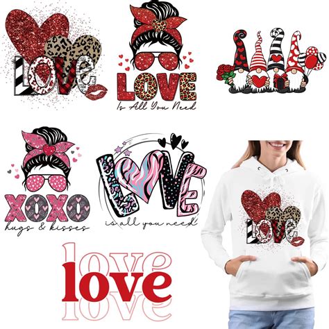 Amazon Pcs Valentine S Iron On Transfers Decals Valentine Iron