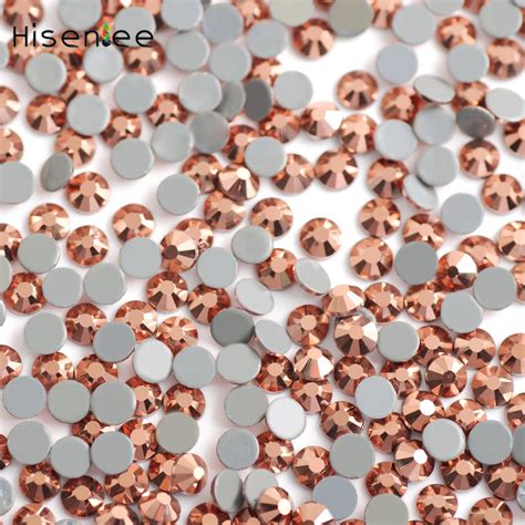 AAAA Hotfix Rhinestone Rose Gold SS SS Sizes Crystals Iron On Hot Fix Stones For Clothes