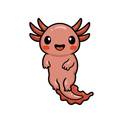 Cute Axolotl Cartoon Vector Illustration Vector Art At Vecteezy