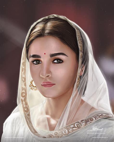 Alia Bhatt | Portrait Digital Painting :: Behance