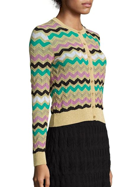 Buy M Missoni Women S Black Ombre Zigzag Cardigan Starting At