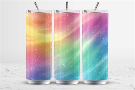 Rainbow Light Tumbler Background Graphic By Minibee · Creative Fabrica