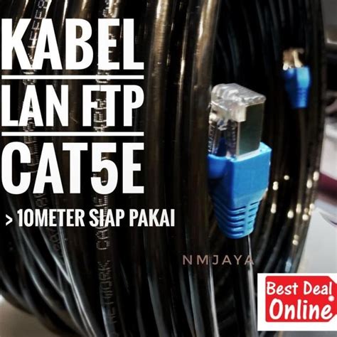 Jual Kabel Lan Ftp Cat E Outdoor Meter Siap Pakai Crimping Rj Besi