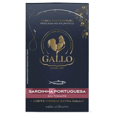 Sardinha Portuguesa Em Tomate E Azeite Virgem Extra Gallo Emb Gr