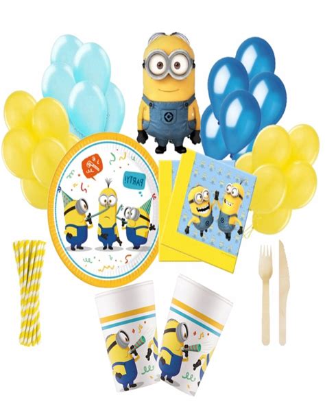 Zestaw 4 Minionki Urodziny Balony Zastawa 10629835156 Allegro Pl