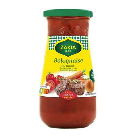 Sauce halal bolognaise au bœuf ZAKIA Zain hyperMarket Epicerie