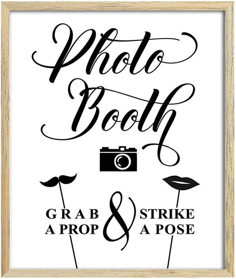 Darling Souvenir Photo Booth Wedding Party Sign Grab A Prop Strike A