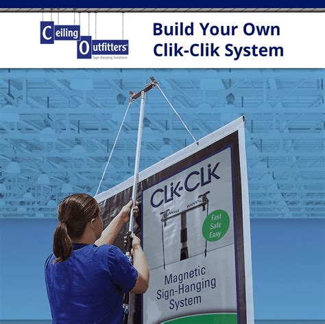 Build a Clik-Clik™ System (4 Steps) Custom Ceiling Sign Hanging Kit