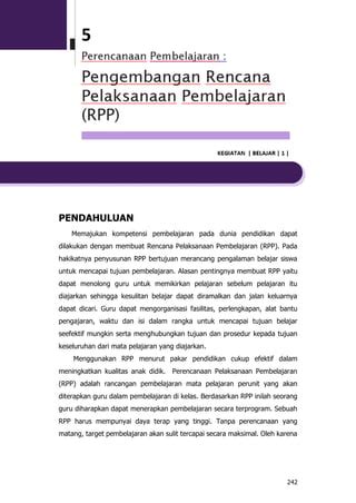 Penyusunan Perencanaan Pelaksanaan Pembelajaran Pdf